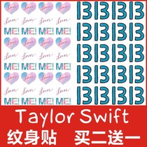 Taylor Swift Taylor Swift tattoo sticker moldy concert fan support sticker waterproof and durable