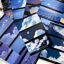 30 Postcards Boxed Japanese Landscape Sky Simple Postcards Landscape Illustration University Beautiful Message Card