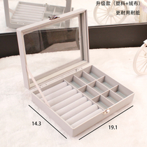 Jewelry storage box Girl jewelry ring earrings earrings necklace display desktop finishing European-style dust-proof storage rack