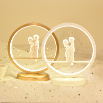 Small desk lamp bedroom bedside lamp ins girl romantic warm and cute Net red lamp childrens room Tanabata night light