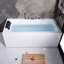 Seamless one-piece square vertical edge simple acrylic surfing massage bathtub Household adult small apartment thermostatic bathtub