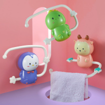 Childrens towel rack free of punching toilet bathroom LITTLE CUTE CARTOON CREATIVE NET RED WASH FACE HOOK RACK ROD DEITY