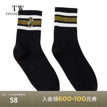 TeenieWeenie bear mens clothing 2021 summer new striped tube socks embroidery sports socks tide