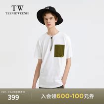 TeenieWeenie bear mens clothing 2021 autumn new Japanese tooling short-sleeved pocket T-shirt color tide