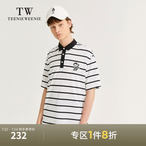 TeenieWeenie bear mens clothing 2021 summer new embroidered short-sleeved striped T-shirt mens polo shirt