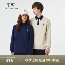 TeenieWeenie bear mens clothing 2021 autumn new embroidery polo lapel pullover sweater lovers tide