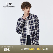 TeenieWeenie bear mens clothing 2021 autumn new long-sleeved plaid shirt top cardigan jacket tide