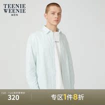 TeenieWeenie bear mens simple casual striped long-sleeved shirt 2021 spring new mens shirt