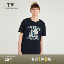 TeenieWeenie bear mens simple casual printing crew neck T-shirt 2021 summer new short-sleeved tide
