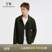 TeenieWeenie bear mens clothing 2021 autumn new lapel short jacket army green frock jacket tide