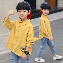 Boys shirt 2021 autumn new long sleeve autumn shirt spring and autumn children new boy plaid cotton top