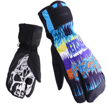 2022 New Ski Gloves Single Board Strangler Waterproof Thermal Men's Professional Thickener Gloves Winter Outdoor Winter