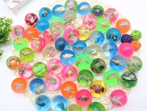 45 Number of transparent paparazzi floating water rubber solid elastic ball male girl jumping ball classic nostalgic twisted egg machine toy ball