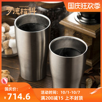 Rod Mico stainless steel insulation vacuum Magic Cup heat insulation without cover cold simple coffee milk cup water Cup