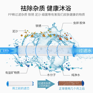 鲸匠净水过滤花洒淋浴喷头家用洗澡负离子热水器增压莲蓬单头手持