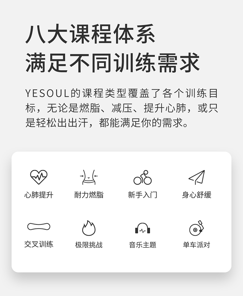 yesoul野小兽家用健身房s1动感单车介绍