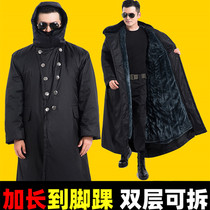 Multifunctional coat army winter mens regular service security patrol cold-proof and warm long cotton coat cold storage work clothing