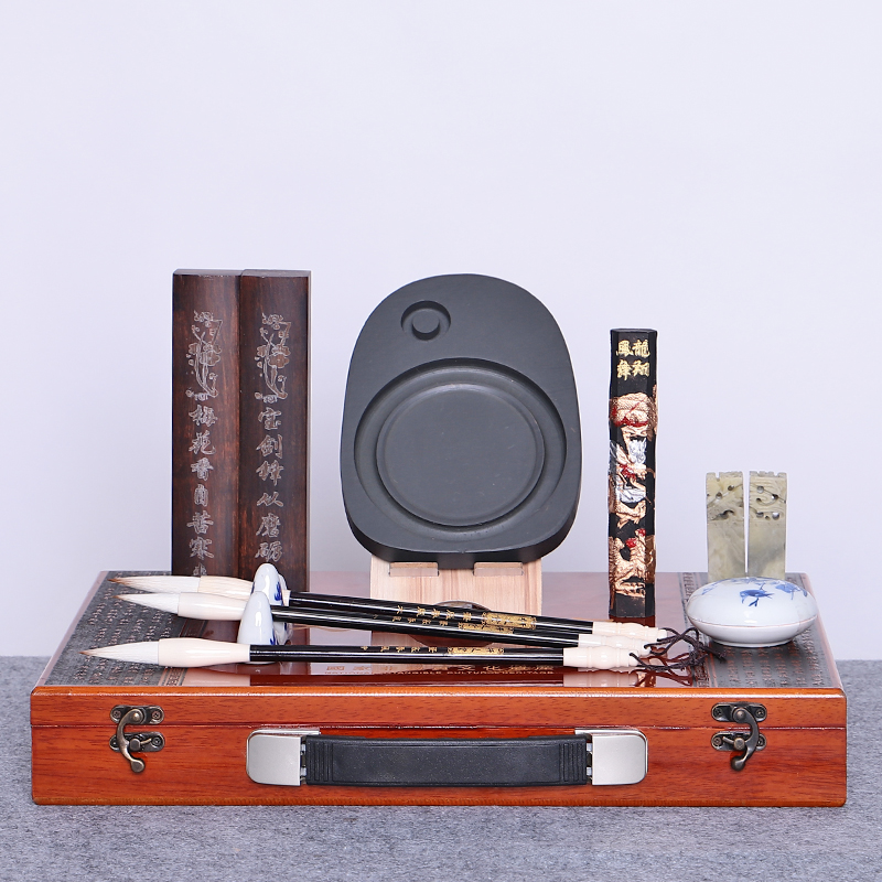 xuan yitang the four treasures of the study gift box high-end brush set beginner pen, ink, paper, inkstone, adult getting started, calligraphy supplies, gifts, creative writing brush, professional calligraphy, literati and ink
