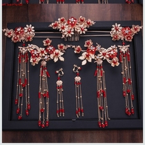 Xiuhe headdress bride Chinese style simple atmosphere Feng Guanxia wedding 2020 new luxury wedding tassel stepping costume