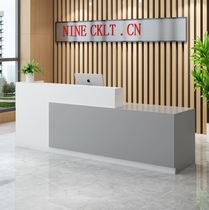 Bar counter paint bright company front desk Reception desk Milk tea shop Simple commercial service desk cashier counter table