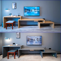 Hotel writing desk furniture Apartment Bed and breakfast rooms Simple computer integrated high and low TV cabinet table luggage rack