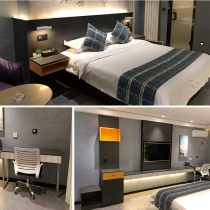 Hotel furniture bed transformation design Fast boutique rooms Apartment bed and breakfast standard room double bed full set of customization