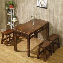 Composition Noodle Gallery Hotel Snack anti-corrosive wood Chairs Carbonated Fast Food Solid Wood Barbecue Outdoor Park Storefront Coffee