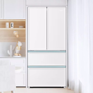 海尔白巧461L法式多门零嵌入式冰箱家用风冷超薄白色十个勤天同款