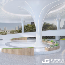 Jiugang commercial field Bar Hotel office office building exhibition hall space GRG package column modeling factory direct sales