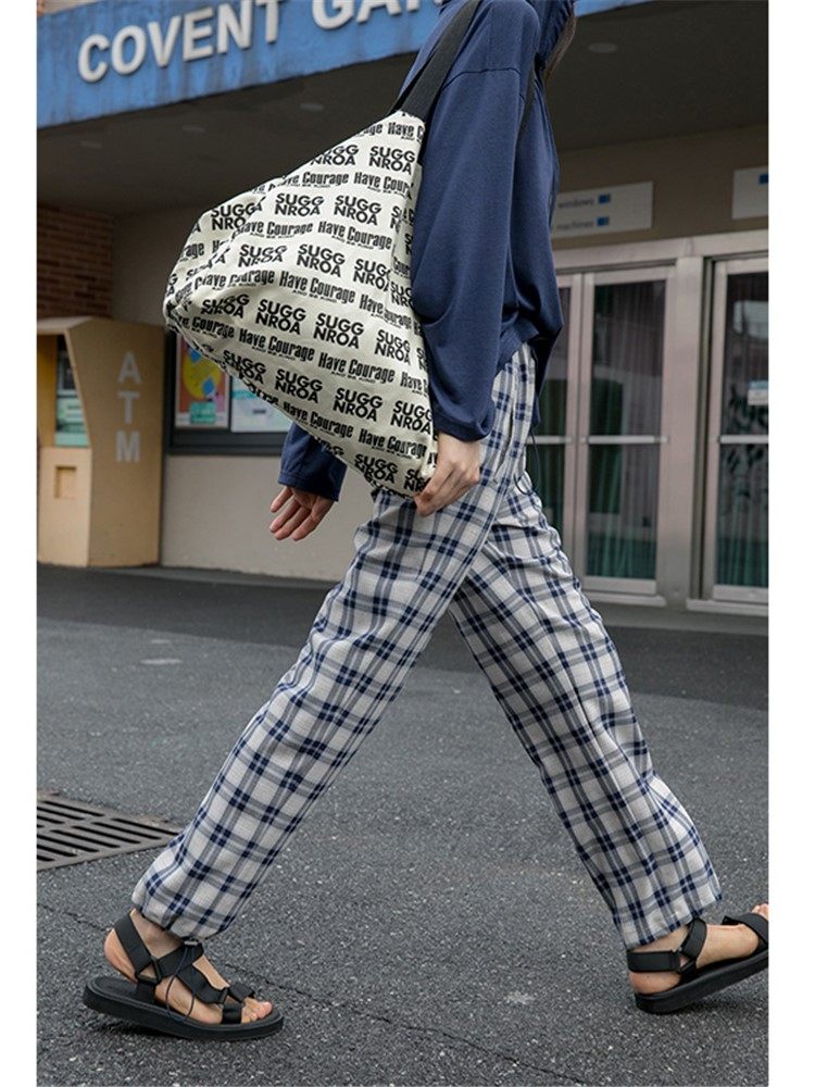 suggnroa宽松显瘦直筒九分裤