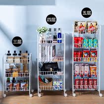 With Wheels Small Cart Storage Rack Bedroom Finishing Snack containing shelf Kitchen Shelving floor Multilayer Vegetable Basket Racks