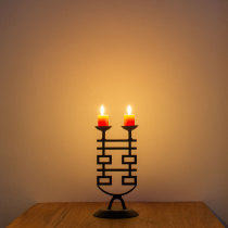Retro Cast Iron Candlestick Blessing New Year Wedding Living Room Creativity Simple Atmospheric Gifts on Candle Aroma