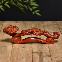 Flower Pears Carving Gangshi Likely Fittings Solid Wood Chinese Simple Atmospheric Magazine Redwood Decoration Gift