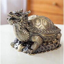 Retro Ashtray Wind Prevention and Fall-proof Living Room Household with Creative Simple Gifts Fashion Metal Tortoise Ashtray