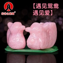 Powder Crystal Cowler Cowler Dispenser A Pair of Natural Powder Fluff Atmospheric Bird Bedhead Decoration New Wedding Gift