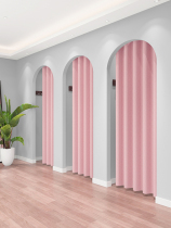 试衣间门帘iins风换免打孔隔断帘窗帘服装店衣柜夏季挡风遮挡拉帘