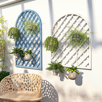 Embalming Wood Grid Flower Shelf Garden Plant Climbing Outdoor Gardening Flower Wall Rack Balcony Climbing Wall Moon Season Climbing Vine Shelf