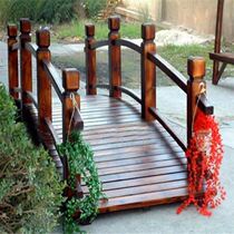 Can be set for anti-corrosive wood bridge Landscape Bridge Bridge Gallery Bridge Prop Bridge Arch Bridge Solid Wood Wooden stack Road scenic area Courtyard Idyli