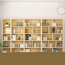 Can be set for lockers pine wood shelve book room containing cabinet solid wood bookcase log full of wall cabinet narrow cabinet