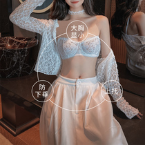 Strapless underwear womens large breasts show small ultra-thin summer invisible bra lace suspender bandeau bra