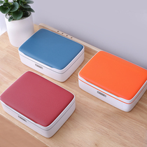 Jewelry box with lock earrings female earrings earring stud box necklace large capacity handwear password storage box separation