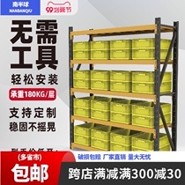 Light shelf storage rack warehouse warehouse household multi-function free combination display rack warehouse heavy iron shelf