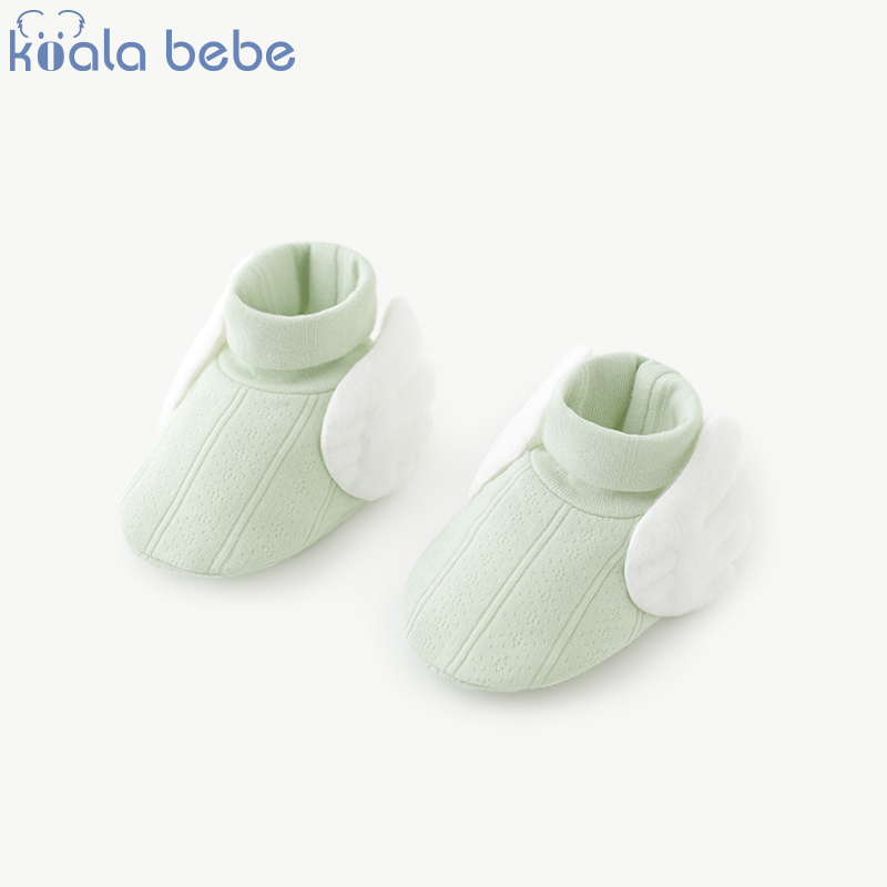 Koala nose nose Baby foot galoshes Newborn foot protection anti-fall warm socks Baby foot shoes Angel wings