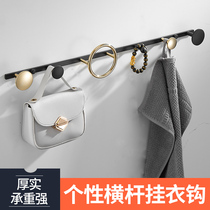 Square and round light luxury black gold hanging hook Wall hanging wall creative black row hook Nordic clothes hook Coat hook