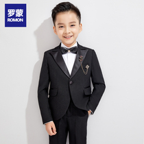 Romon boys spring and autumn small suit suit suit children flower girl dress host piano performance suit