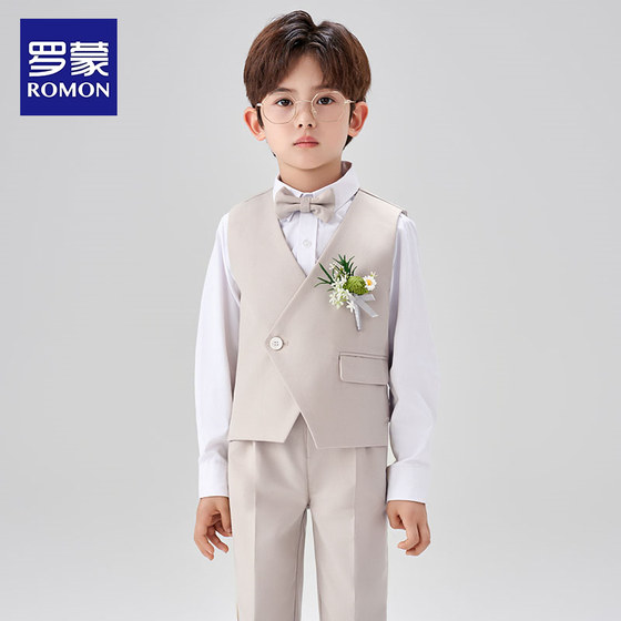 Romon boy dress flower boy suit suit British style boy baby birthday suit host performance suit
Romon boy dress flower boy suit suit British style boy baby birthday suit host performance suit