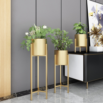 Nordic Living Room Flower Room Balcony Green Meat Iron Art Frame Simple Landing Light Luxury Interior Decoration Flower Basin