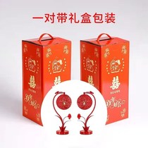 Wedding desk lamp bedroom wedding room bedside lamp wedding red festive lamp creative long light pair new wedding