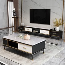 New TV cabinet tea table combination set home living room simple modern furniture TV cabinet tea table tea table