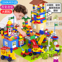 Childrens big particles Castle scene Building blocks assembly toys Puzzle force brain multi-functional boy girl 3 years old 4 years old